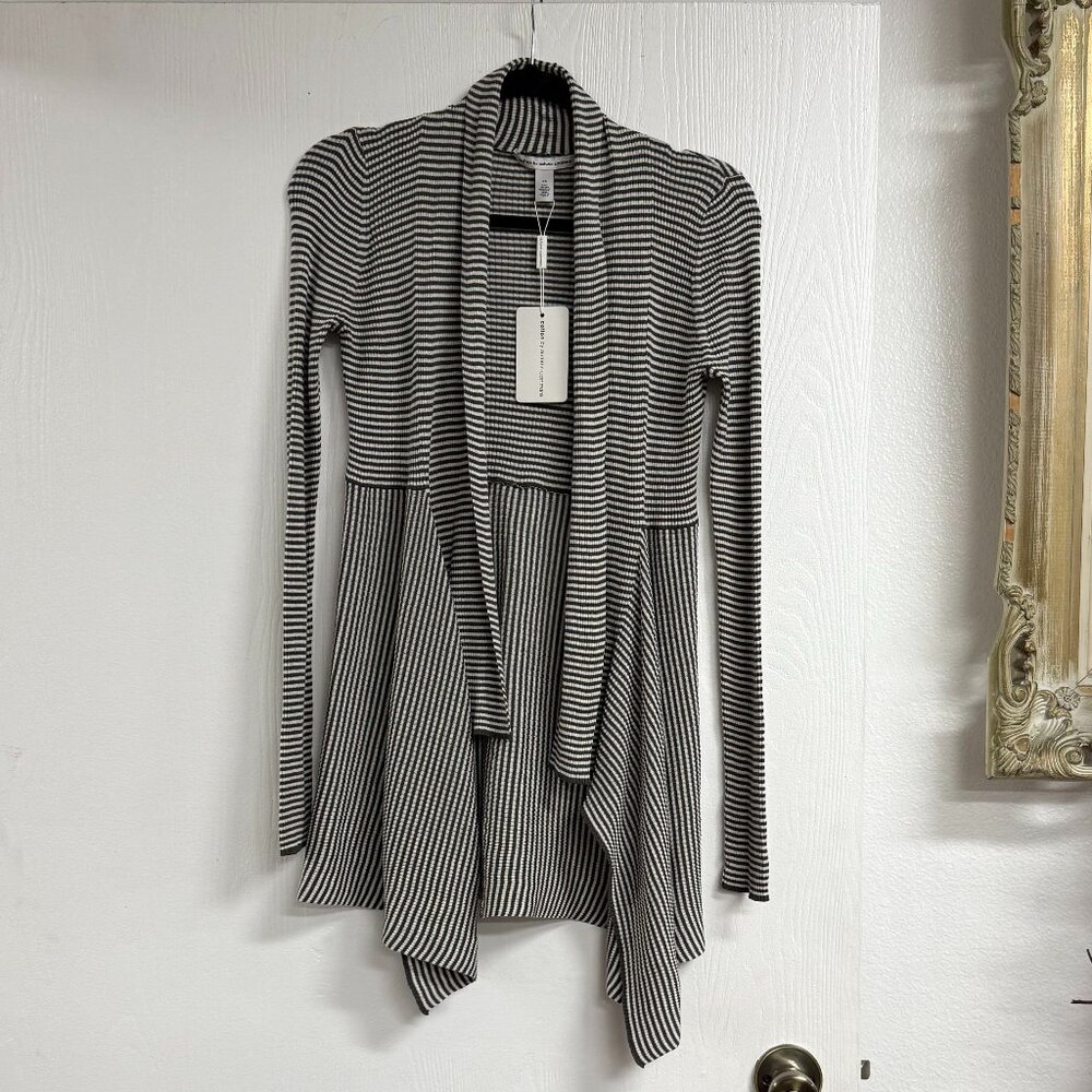 Cotton By Autumn Cashmere Mini Stripe Rib Drape Color Hemp/Military Size XS